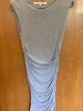 RACHEL Rachel Roy Gray Sleeveless Ruched Sleeveless Dress